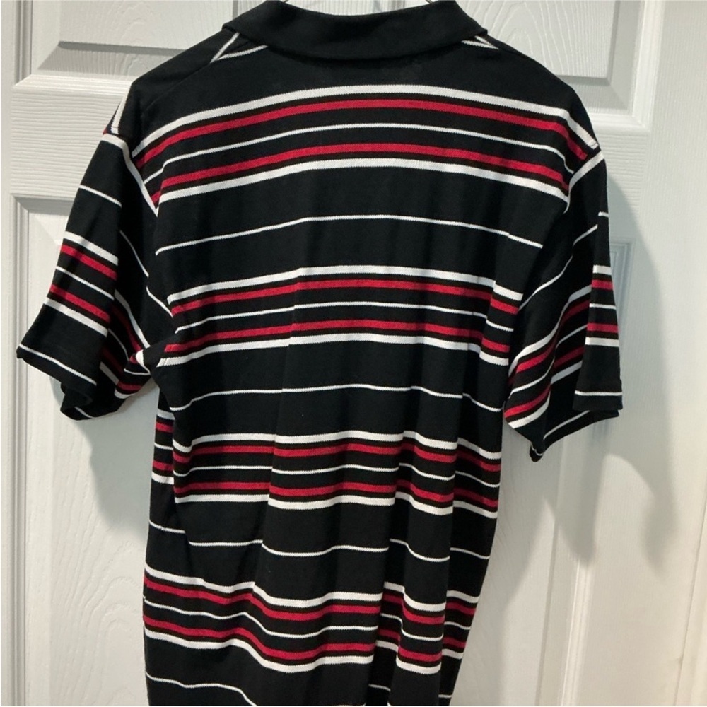 South Pole Black and Red Polo Shirt with Stripes - Picture 4 of 4